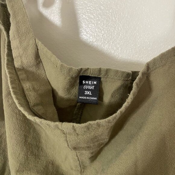 SHEIN 3XL Green Tie Romper with Pockets - Picture 5 of 5